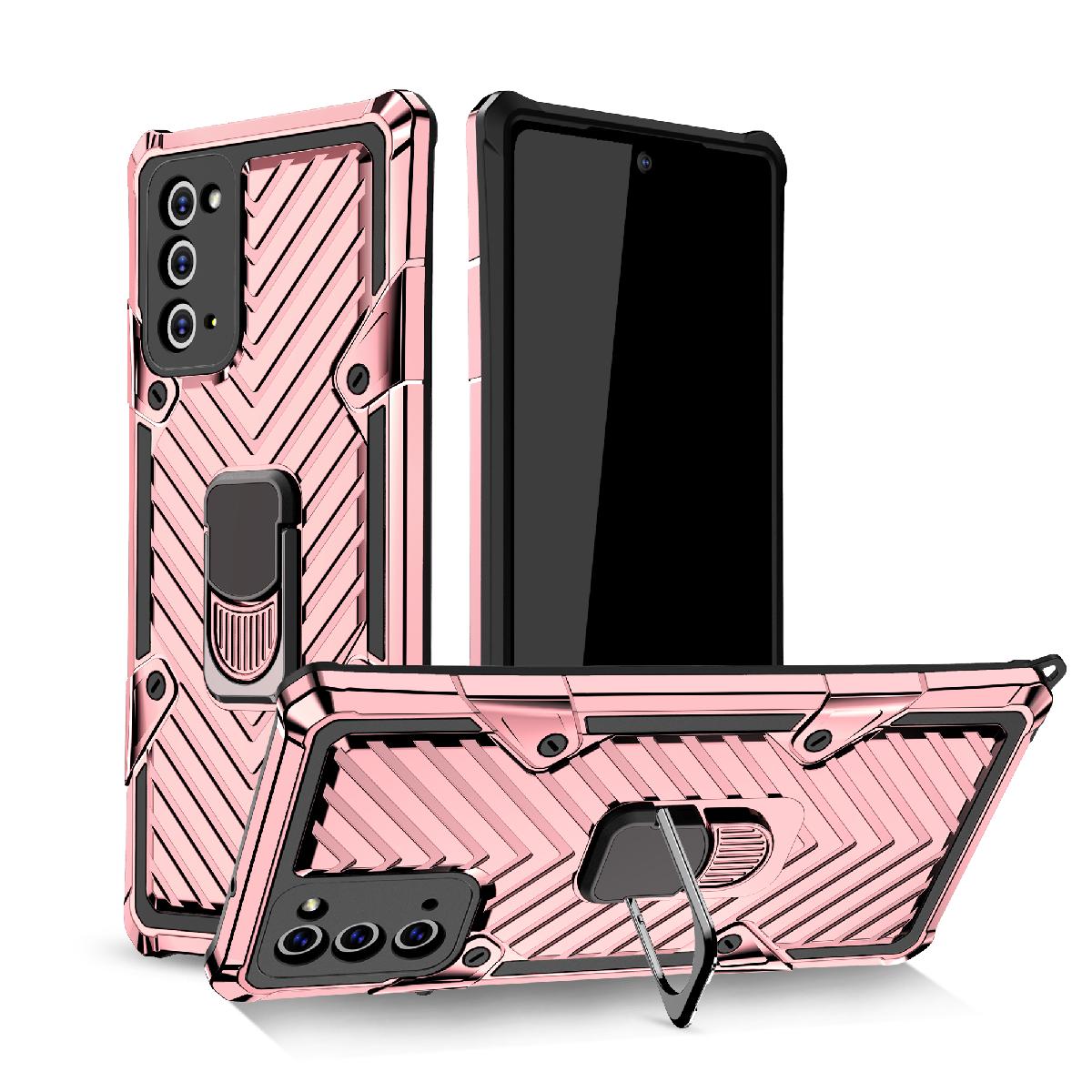 Reiko Kickstand Anti-Shock And Anti Falling Case for SAMSUNG GALAXY NOTE 20 In Rose Gold